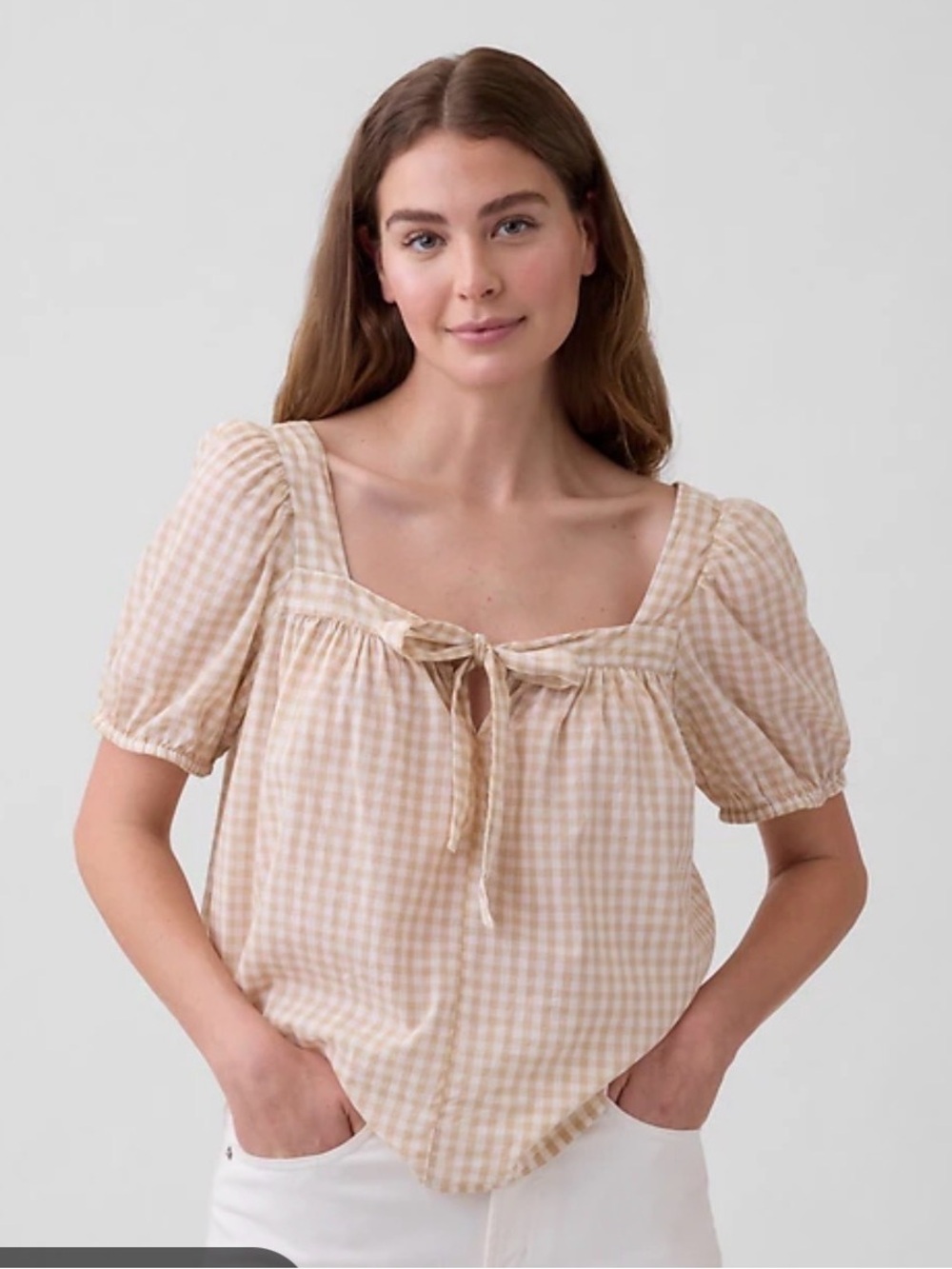 Gap Airy Gingham Top Size S